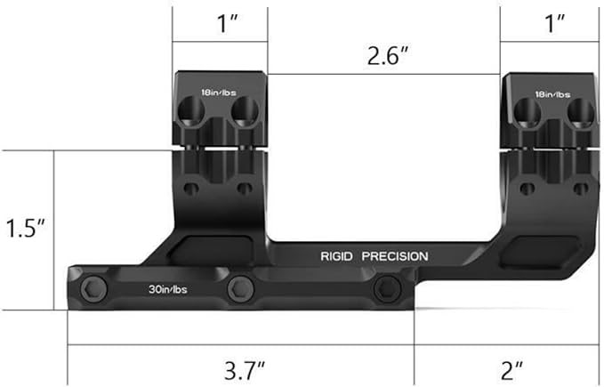 Arken Optics Rigid Precision Scope Mount 34mm 20 MOA Cantilever Riflescope Mounts for Precision Shooting