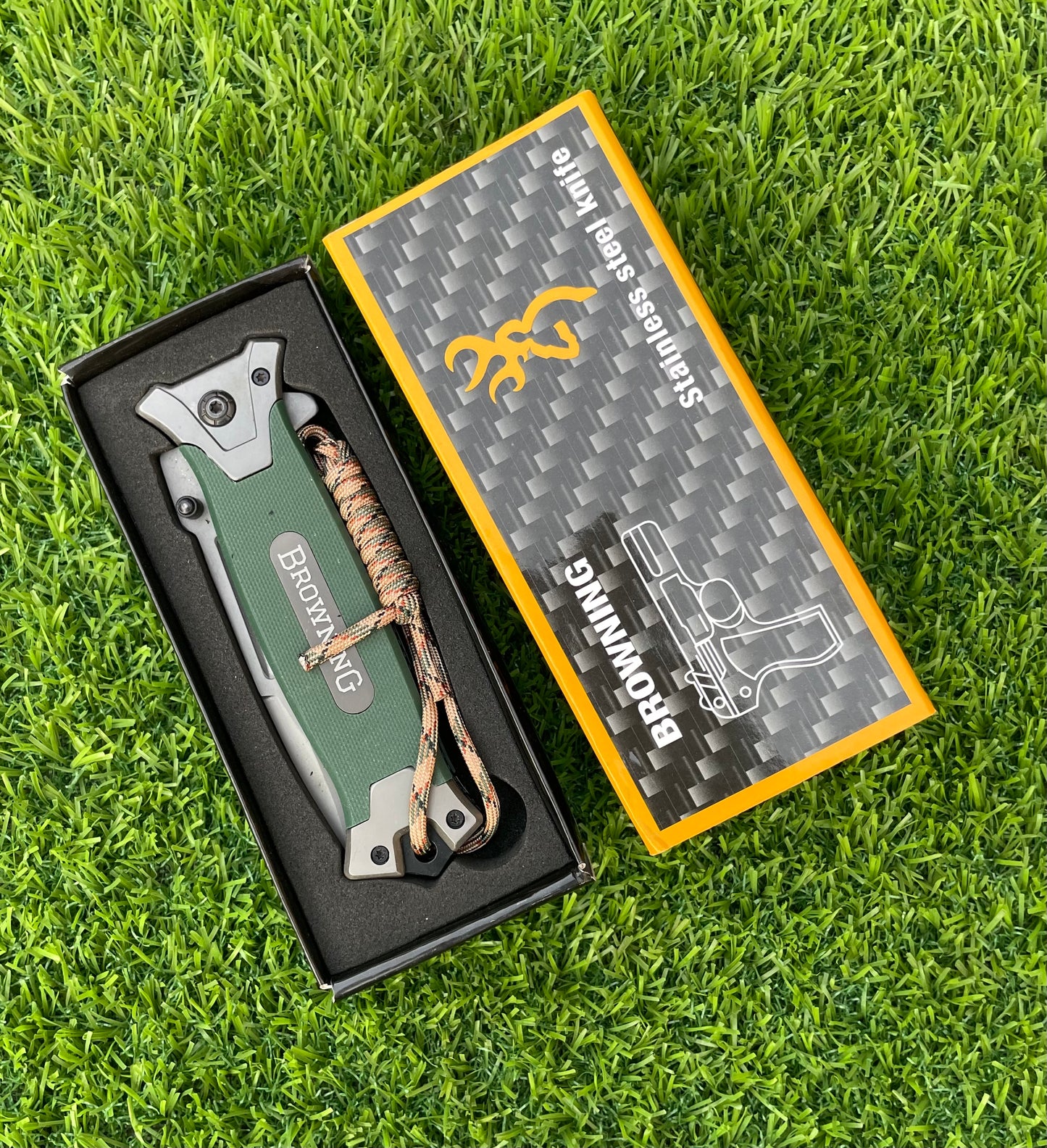 Browning 364 military survival pocket knife (Green)