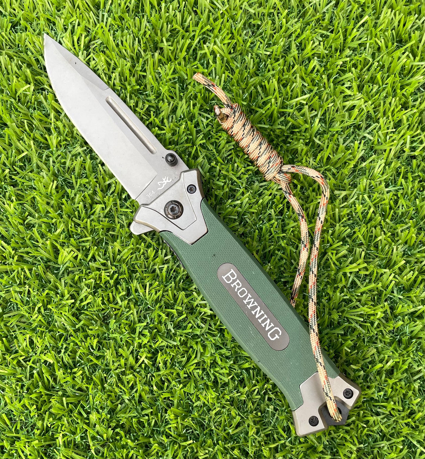 Browning 364 military survival pocket knife (Green)