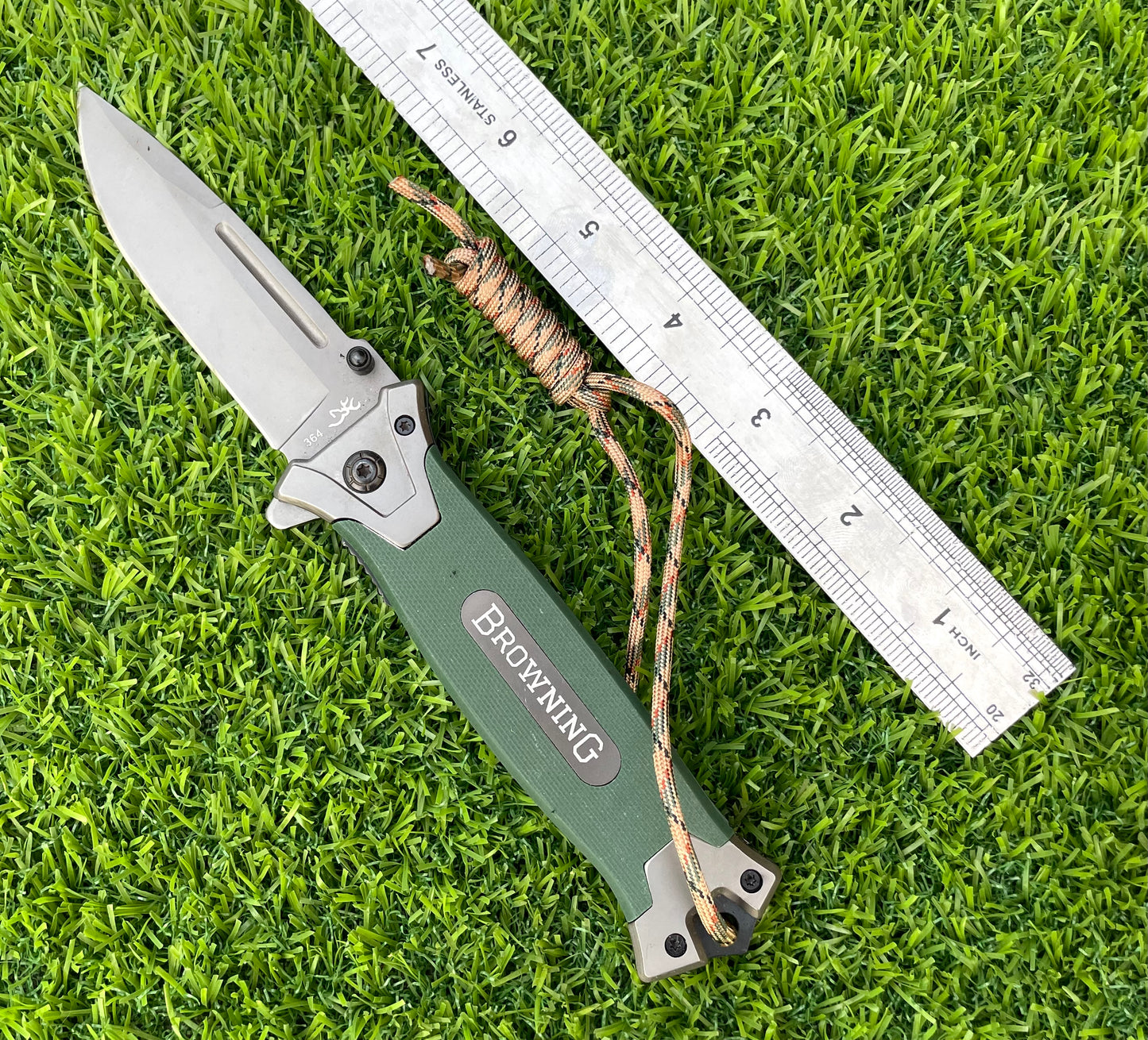 Browning 364 military survival pocket knife (Green)
