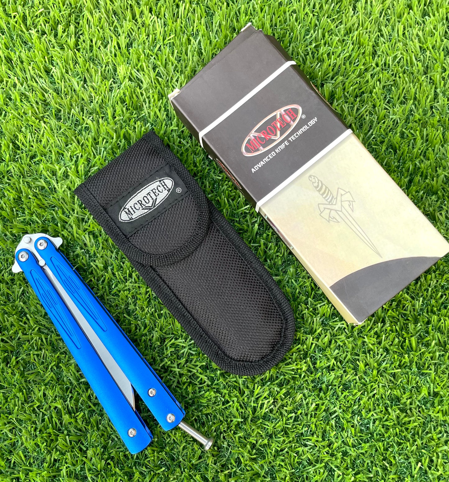 Microtech Blue Butterfly knife
