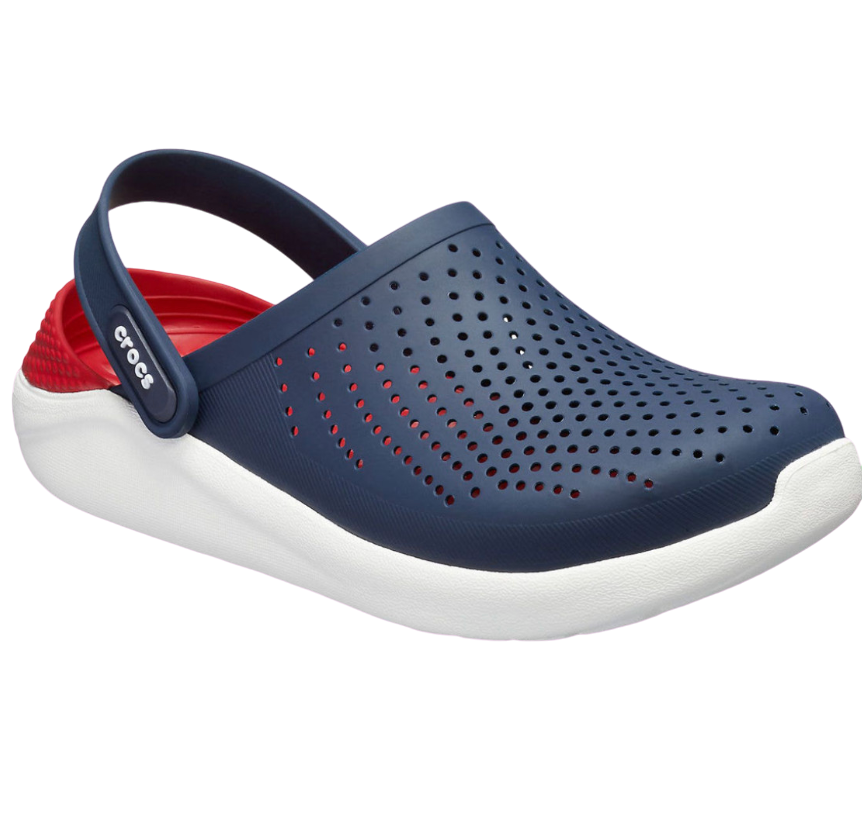 CROCS LITERIDE CLOGS Navy Blue and Red