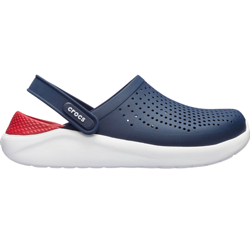 CROCS LITERIDE CLOGS Navy Blue and Red
